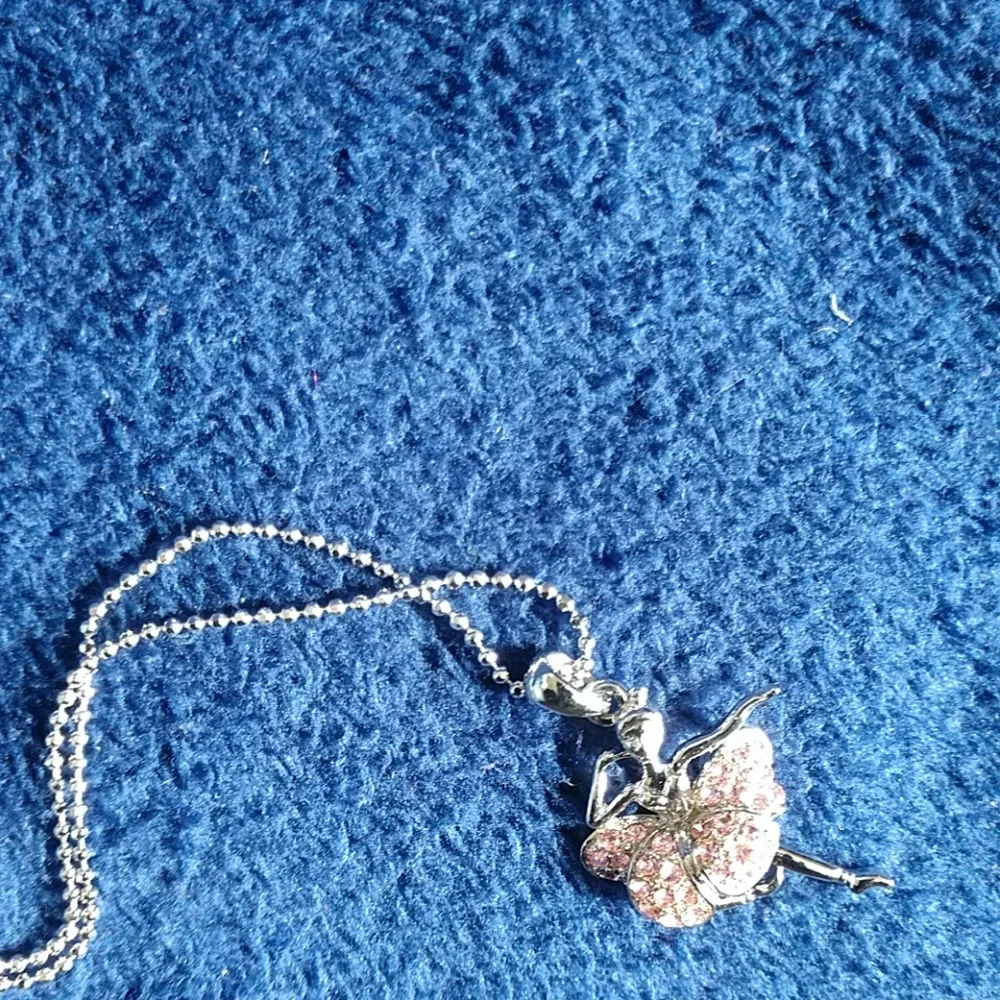 Ballerina Necklace NWT w/Pink Ice Stones Little Girls 16